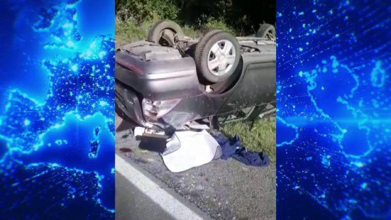 Accident grav la ieșirea din Târgoviște. O femeie s-a răsturnat cu mașina