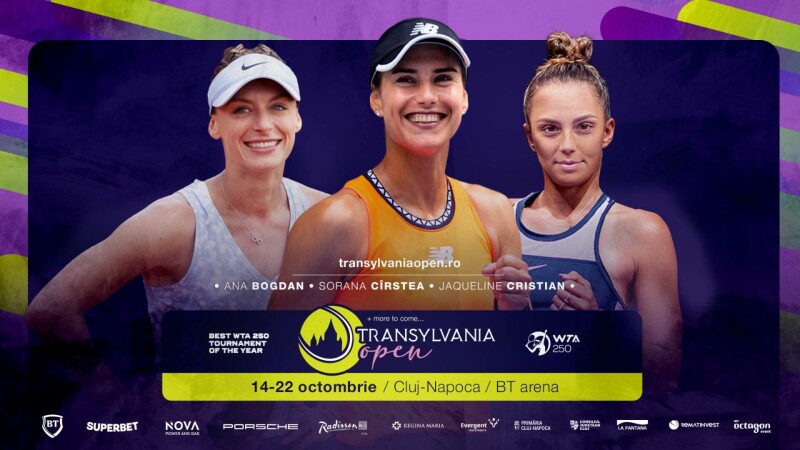 O nouă ediție Transylvania Open WTA250, în octombrie, la Cluj! Premieră: Sorana Cîrstea va juca la turneul din BT Arena