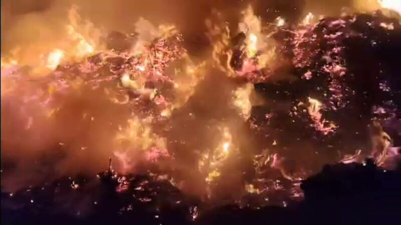 foc groapa de gunoi galati