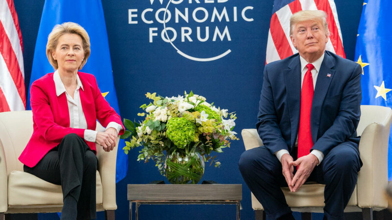 Ursula von der Leyen și Donald Trump