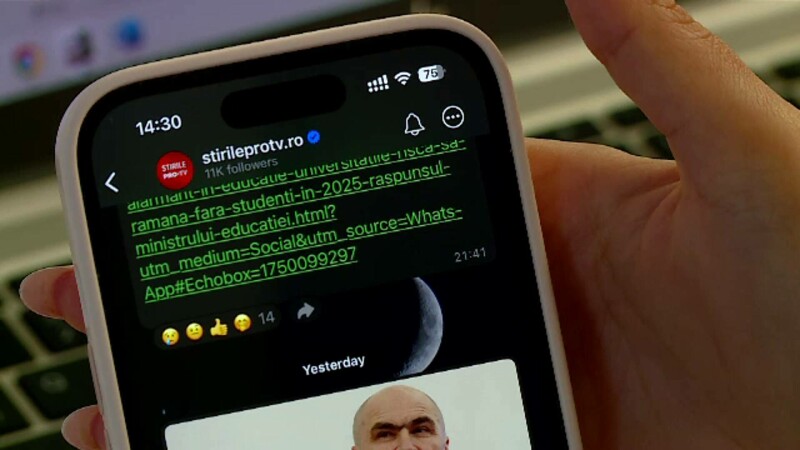 Canalul oficial de WhatsApp Știrile PRO TV