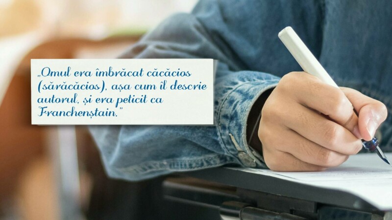Concurs de perle, la examenul de capacitate: “Personajul avea un cap de păsărică și niște șoareci deasupra genunchilor”