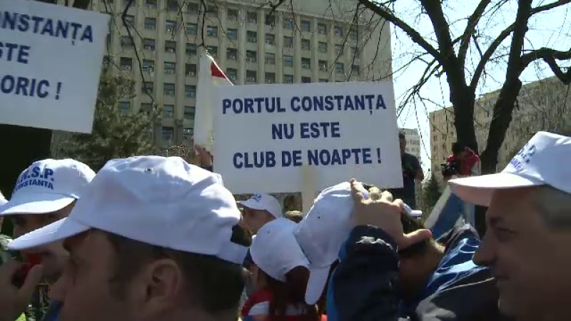 Protest al sindicatelor portuare