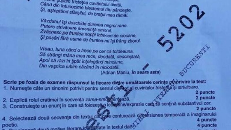 Simulare Bacalaureat 2016 Luni Elevii Au Sustinut Proba Scrisa La