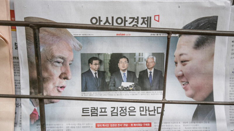 copertă ziar Kim-Trump
