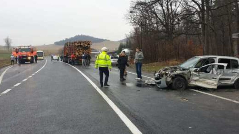 Accident cu 7 mașini în Brașov
