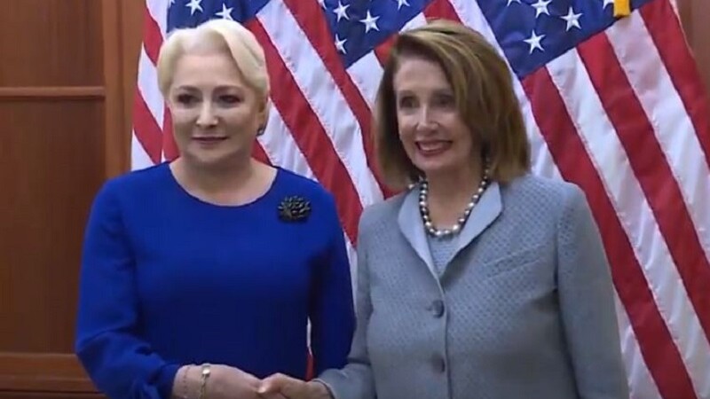 Viorica Dăncilă s-a întâlnit cu Nancy Pelosi