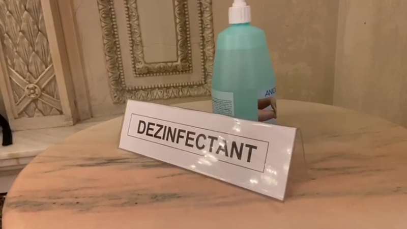 dezinfectant in Parlament