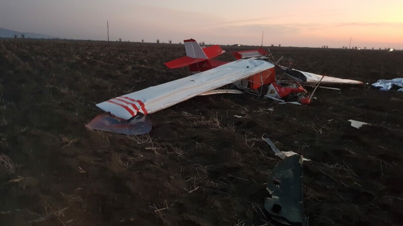 Avion de mici dimensiuni, prăbușit în zona localității Șiria din Arad. Două persoane au murit