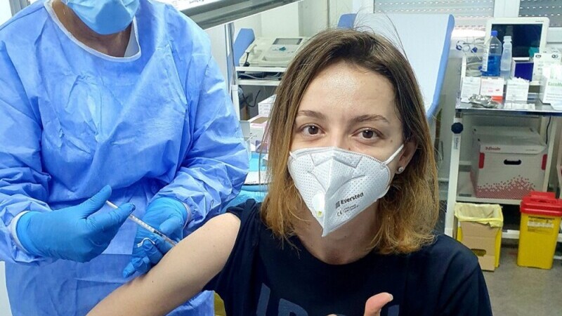 Spadasina Ana-Maria Popescu s-a vaccinat împotriva Covid-19: 