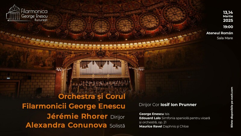Pasiune și culoare cu Orchestra și Corul Filarmonicii George Enescu, sub bagheta dirijorului Jérémie Rhorer