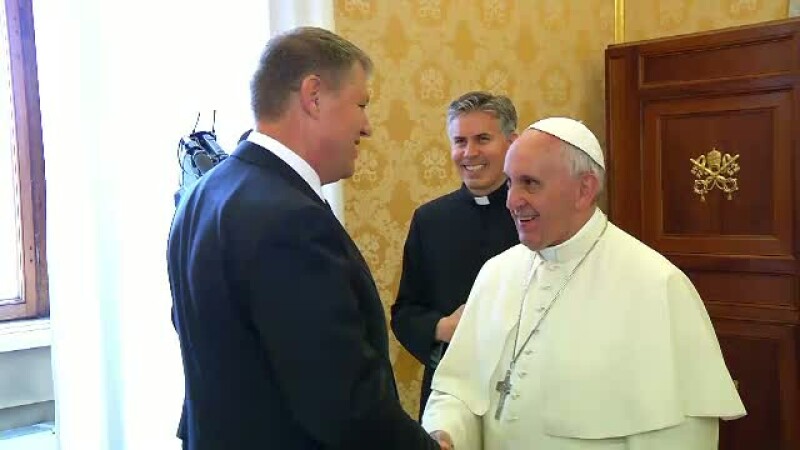 Klaus Iohannis si Papa Francisc - stiri
