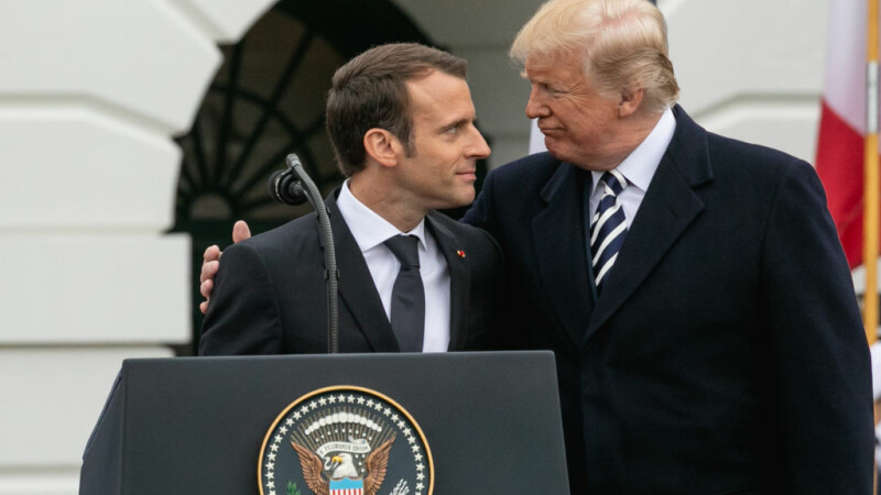 Donad Trump si Emmanuel Macron