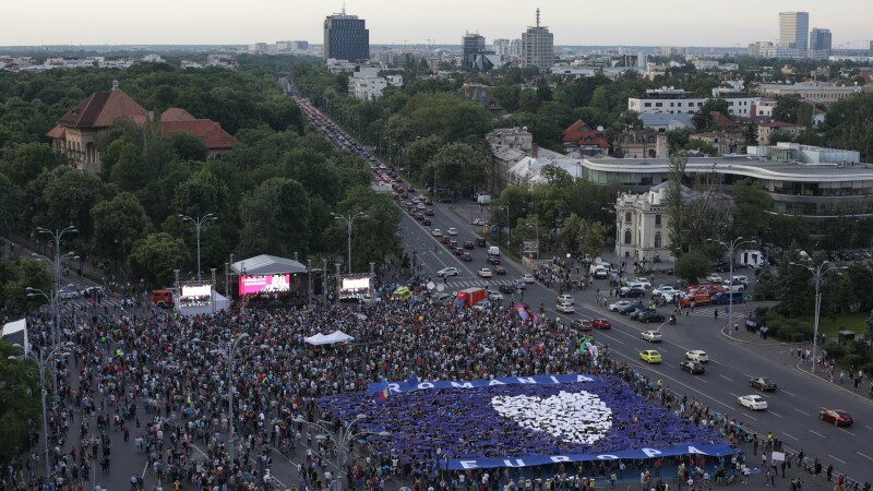 Manifestație ”Toți pentru Europa” în Piața Victoriei