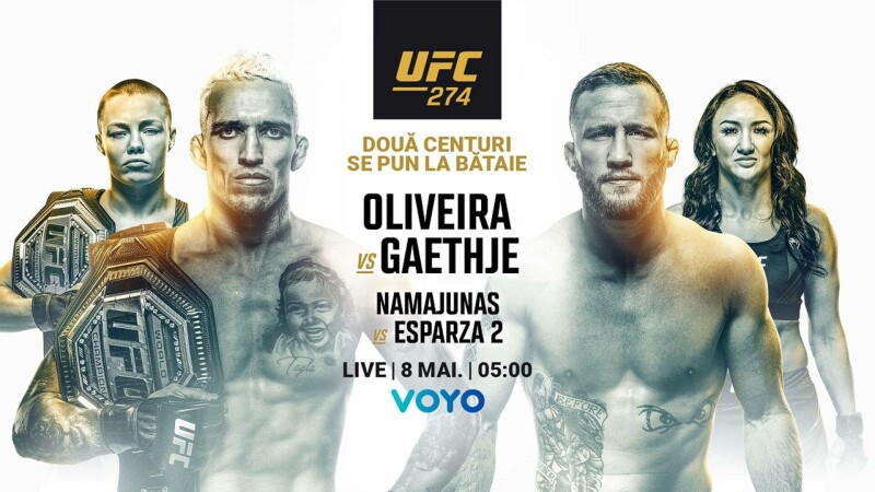 Charles Oliveira și Justin Gaethje, marea luptă de la UFC 274. Gala va fi transmisă, duminică, 8 mai, pe VOYO și Pro Arena