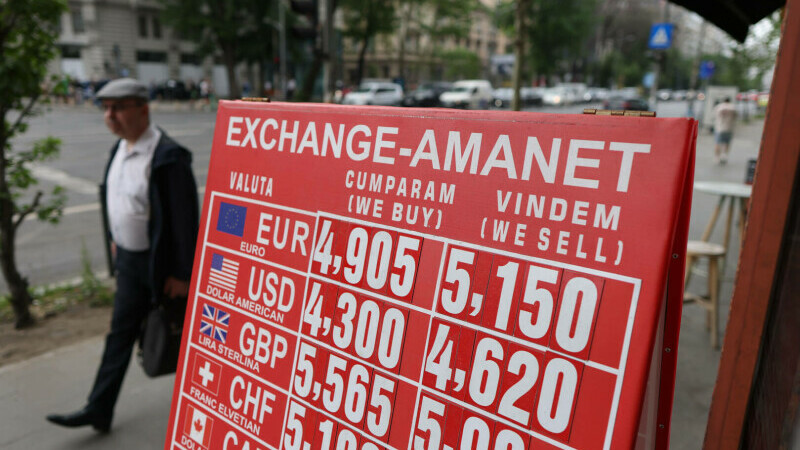 schimb valutar, euro peste 5 lei