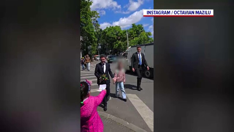 Nicușor Dan alături de fiica sa