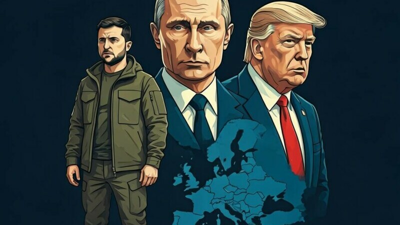 Vladimir Putin, Donald Trump, Zelenski