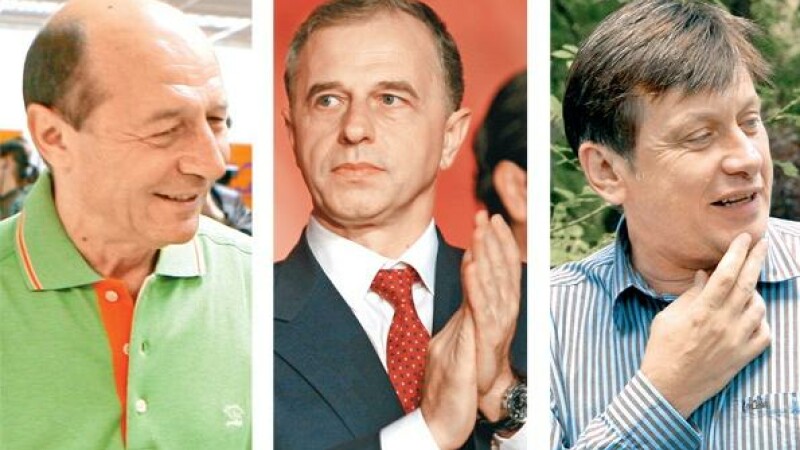 Traian Basescu, Mircea Geoana si Crin Antonescu