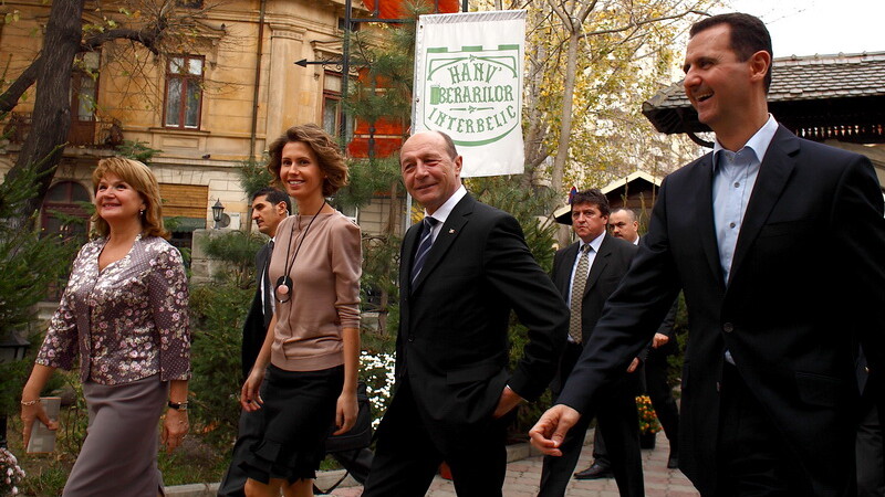 Traian si Maria Basescu si presedintele Siriei cu sotia sa