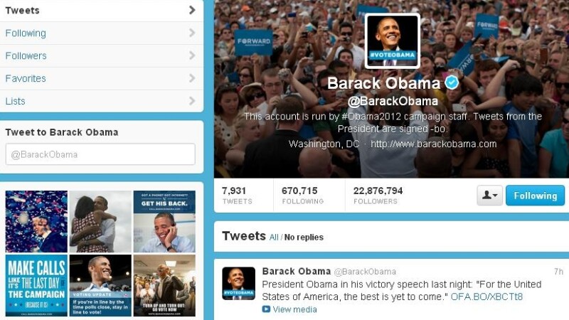 Barack Obama pe Twitter