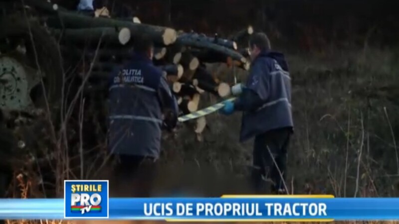 Accident teribil in judetul Cluj. Un barbat a fost strivit de propriul tractor