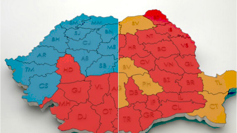 harta electorala romania 2014 2004