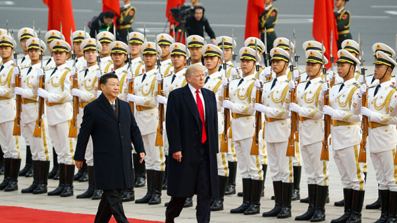 Donald Trump primit cu mare fast în China