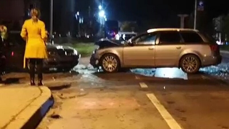 Accident în lanț în Pitești, provocat de un șofer care s-a urcat băut la volan