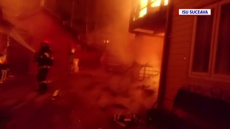 Incendiu într-o casă din Vatra Dornei. Proprietara, imobilizată, nu putea să iasă din locuință