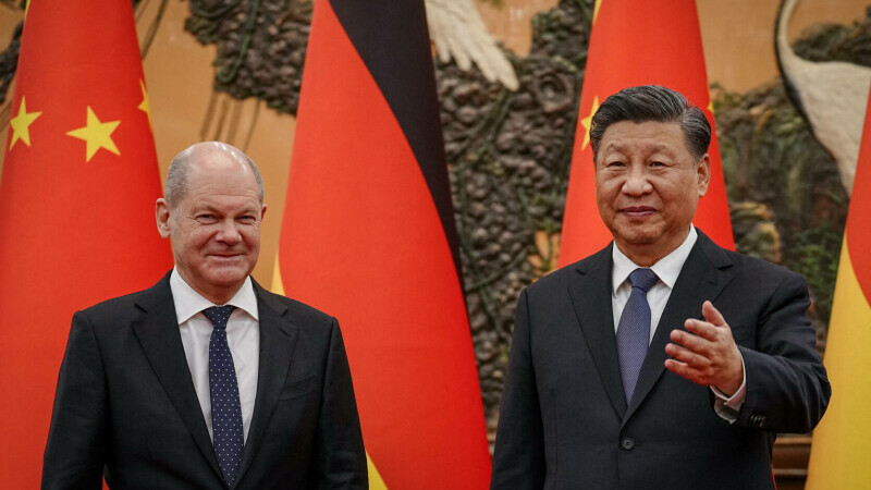 Olaf Scholz și Xi Jinping