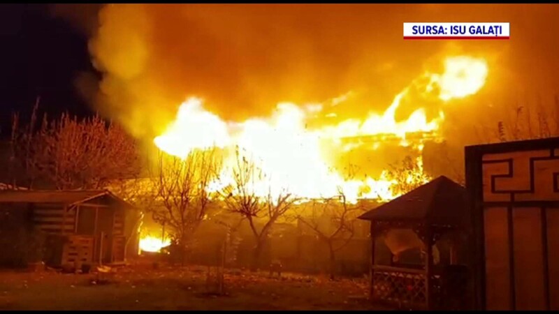 incendiu la restaurant in Vanatori, Galati