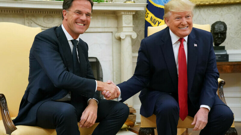 Mark Rutte and Donald Trump