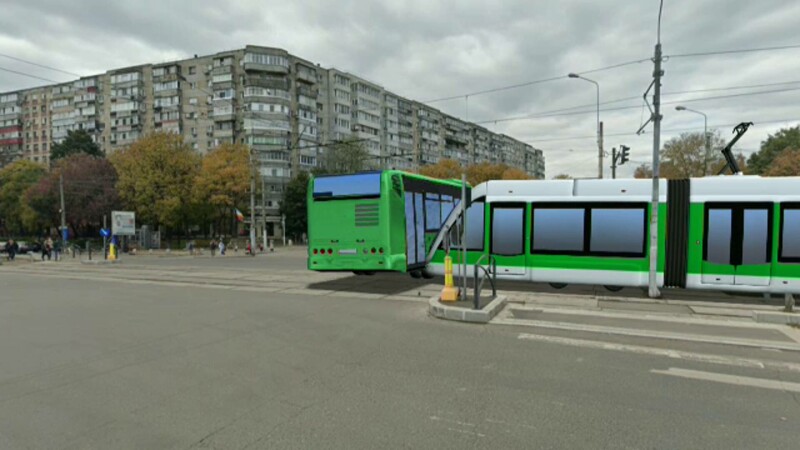 tramvai autobuz