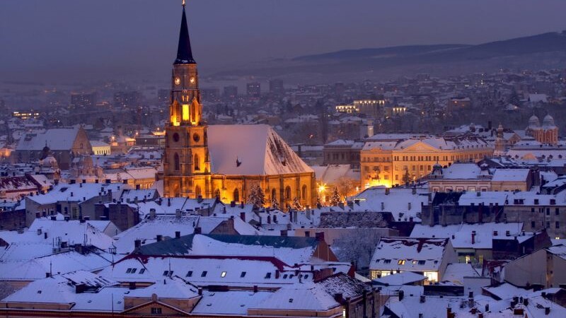 ninsoare in Cluj