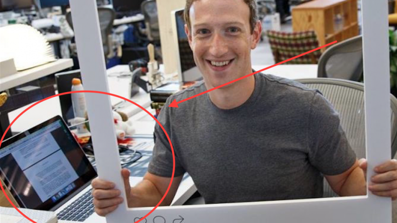 Zuckerberg laptop