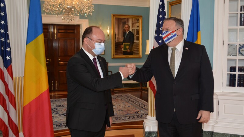 Bogdan Aurescu și Mike Pompeo