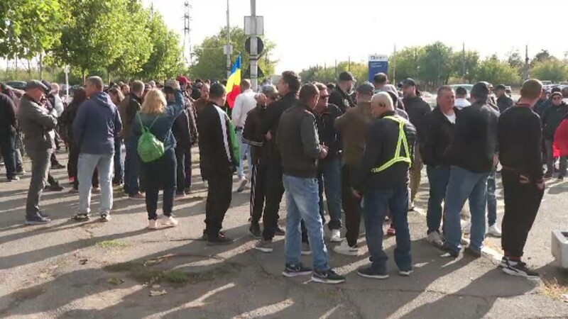 Protest la combinatul siderurgic din Galați