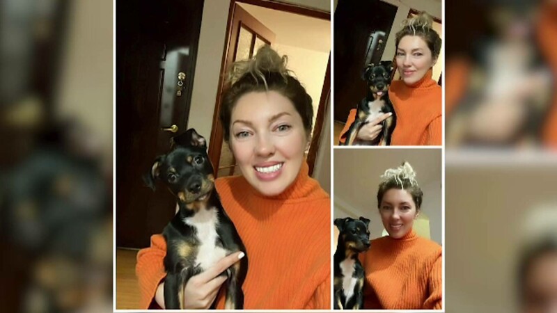 Polițistă cățel bebeluș salvat