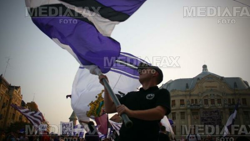 Sute de jandarmi mobilizati pentru meciul dintre F.C. Timisoara si Partizan