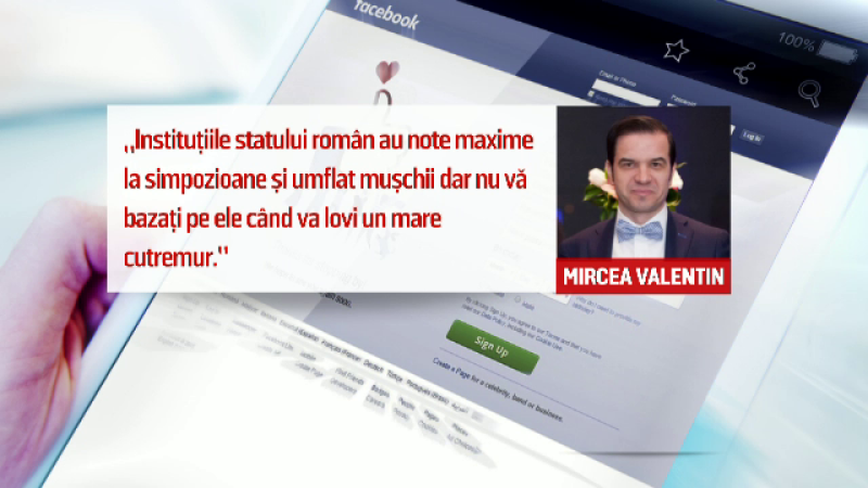 Valentin Micea, cutremur