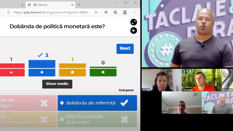 (P) Zoltan Kelemen, câştigătorul finalei „La Taclale şi Parale”, primul show online de educație financiară