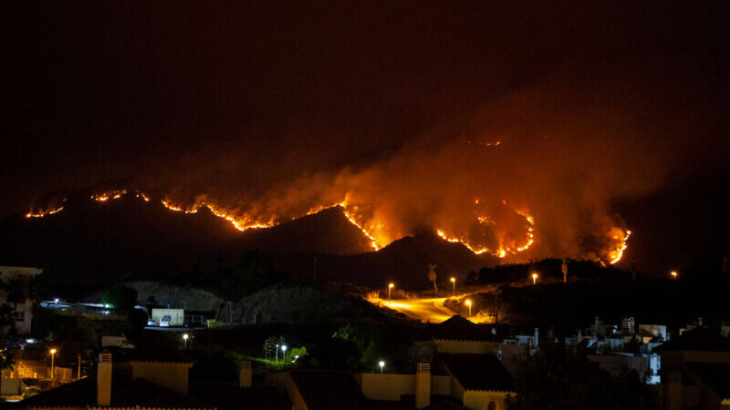 Incendiu de vegetație în Spania