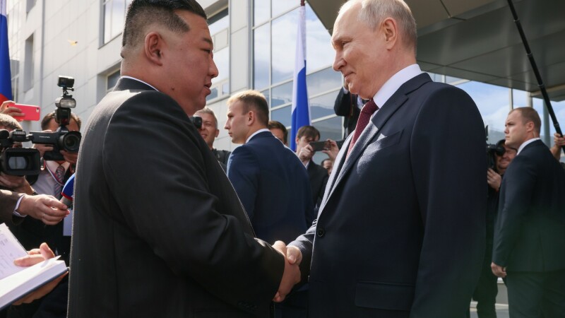 Kim Jong Un și Putin - septembrie 2023