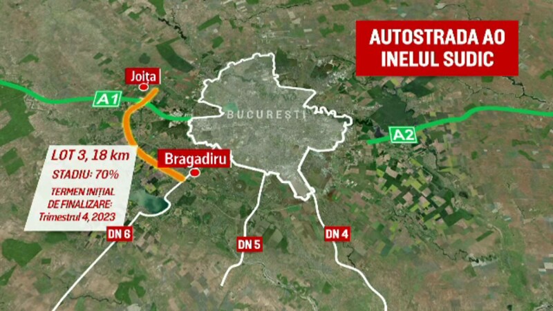 Porțiunea care ar urma să conecteze A1 de A2 a rămas mult în urmă