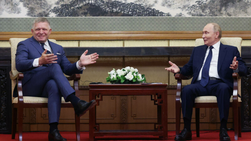 Robert Fico și Vladimir Putin