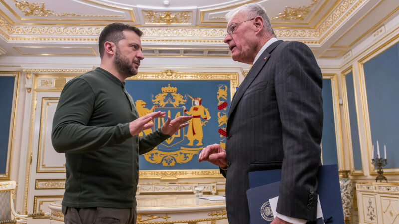 Volodimir Zelenski și Keith Kellogg