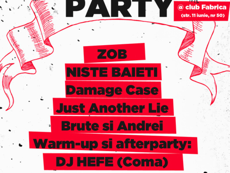 Anti Valentine's Party - ZOB, Niste Baieti, DJ Hefe - Coma - Club Fabrica