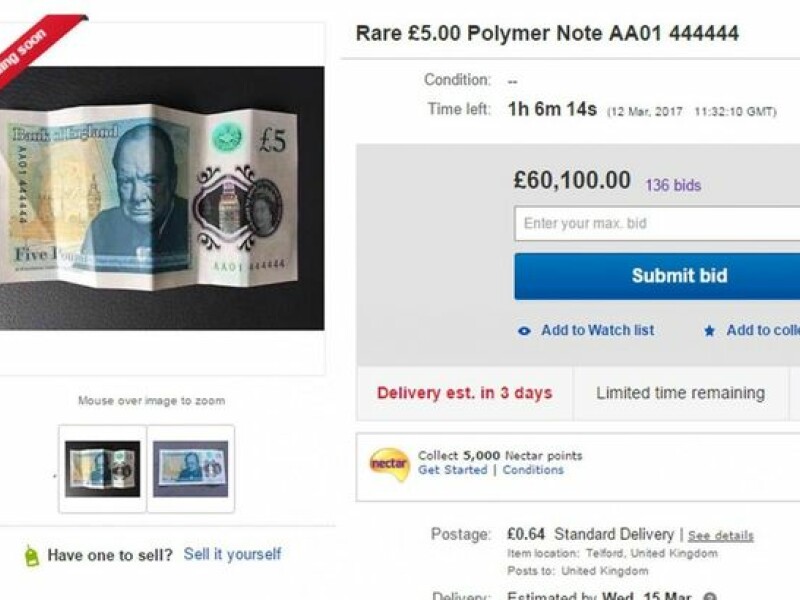 Un barbat a reusit sa vanda o bancnota rara pe eBay cu peste 70.000 de dolari