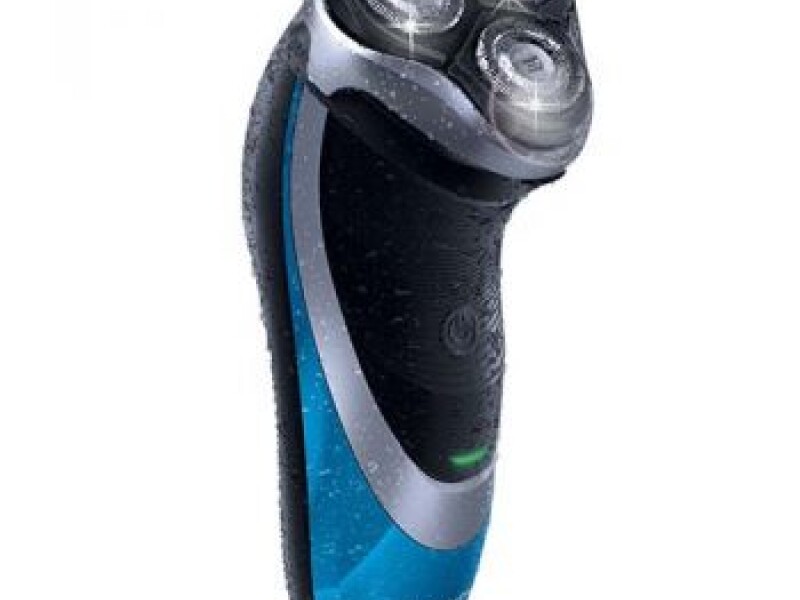 Aparat de barbierit AquaTouch Philips AT890/16, acumulator, 3 capete, trimmer, negru/albastru